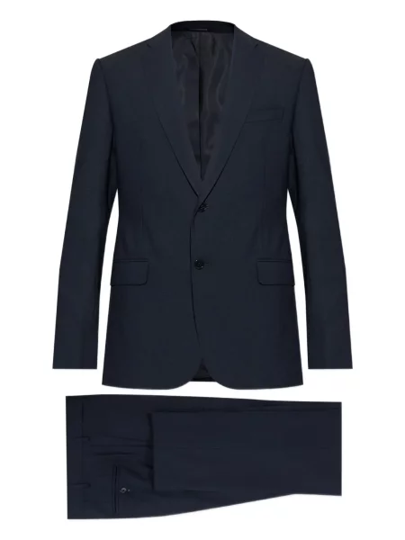 Вълнен костюм костюм Emporio Armani синьо