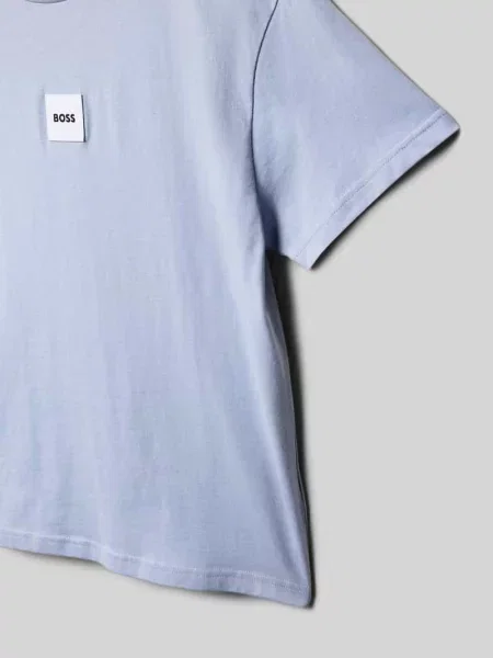T-shirt z czystej bawełny o kroju regular fit model SPROUT' Boss błękitna