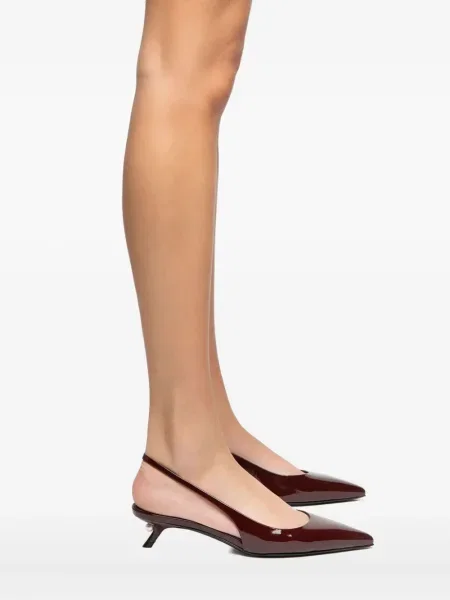 Pantofi cu toc Alevì cu perle slingback roșu