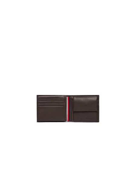 Novčanik Tommy Hilfiger Th Corp Cc Flap And Coin Tamno smeđa