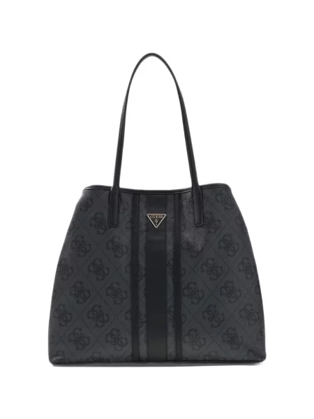 Geantă shopper Guess cu autograf negru