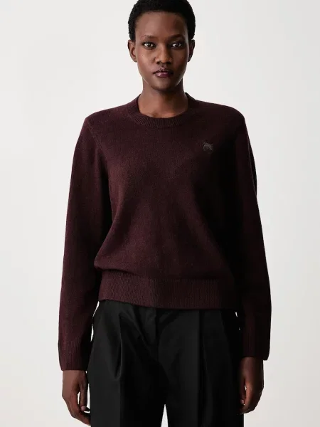 Maison Kitsuné Fox Head pulover din lână pentru femei