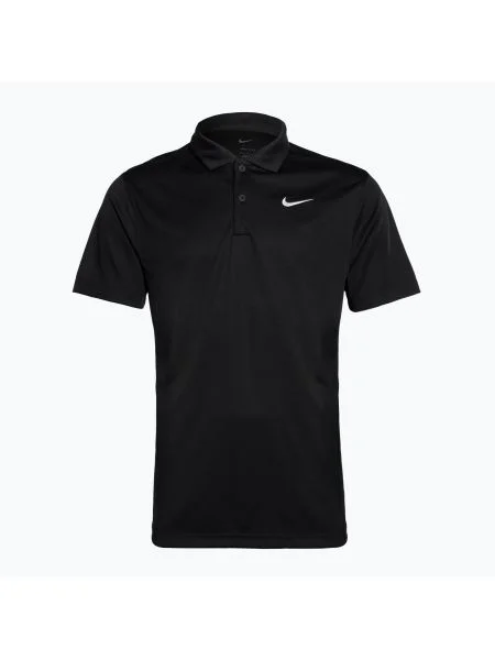 Tricou de tenis pentru bărbați Nike Court Dri-Fit Polo Solid black/white alb
