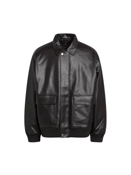 Kurtka skórzana Carhartt Wip brązowa