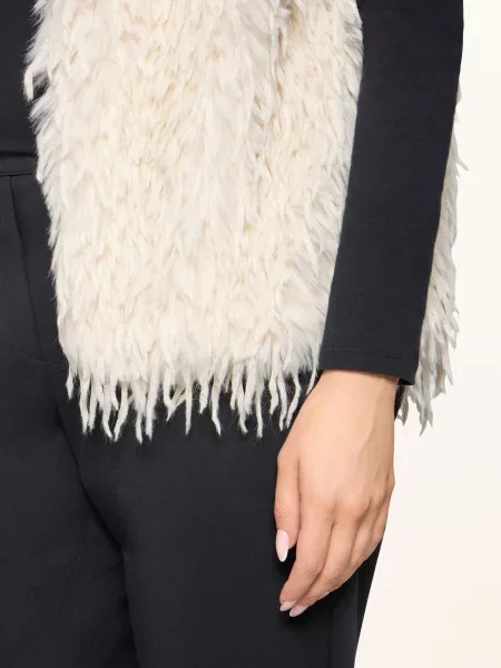 Betty&Co Kamizelka Ze Sztucznego Futra weiss