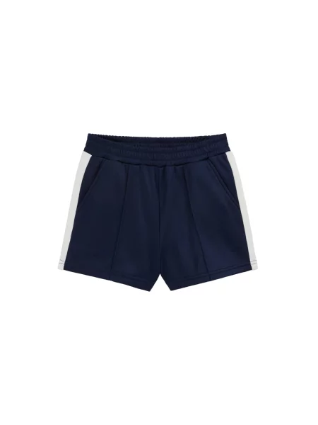 WE Fashion Pantaloni albastru închis alb