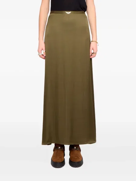 Fusta maxi Zadig&voltaire din satin verde