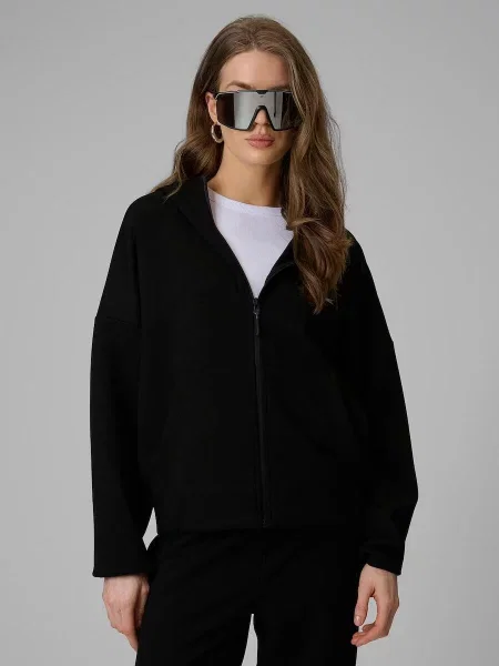 Bluza dresowa regular z kapturem 4F czarna