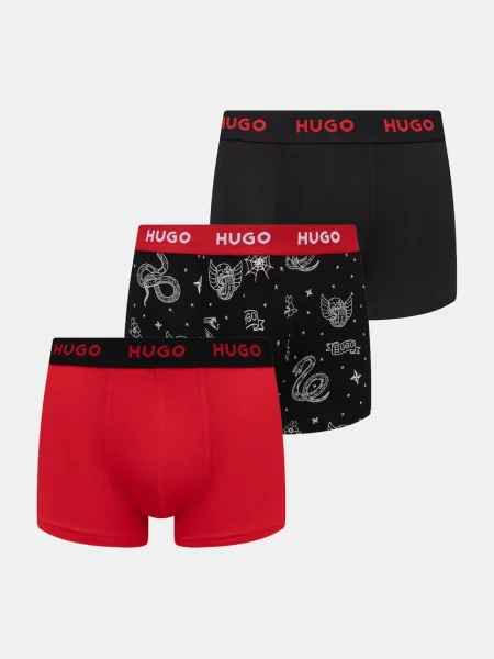HUGO boxerky s TRIPLET DESIGN černé