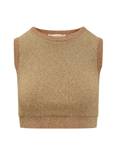 Sweter Circus Hotel bez rękawów żółty