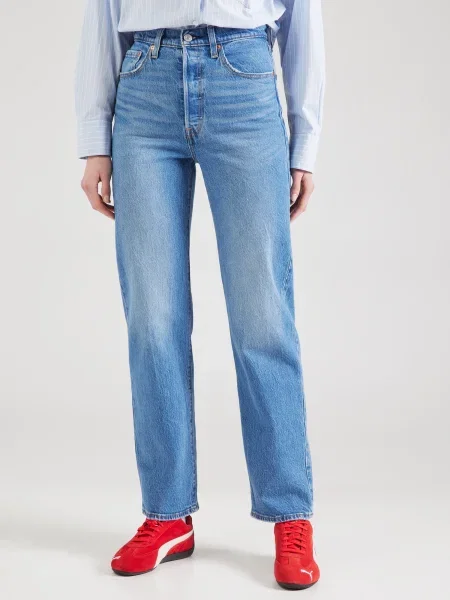 LEVI'S ® Džínsy Ribcage Straight Ankle denim modrá