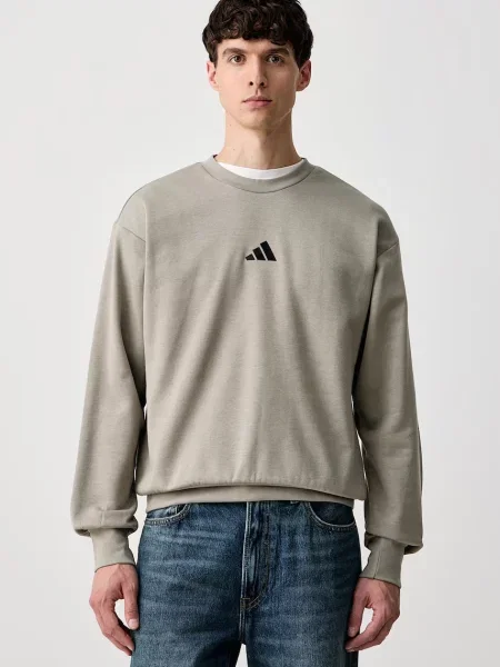 Adidas bluza oversize z bawełną Essentials Feelcozy zielona
