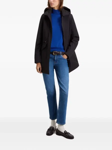 Palton Woolrich cu glugă negru