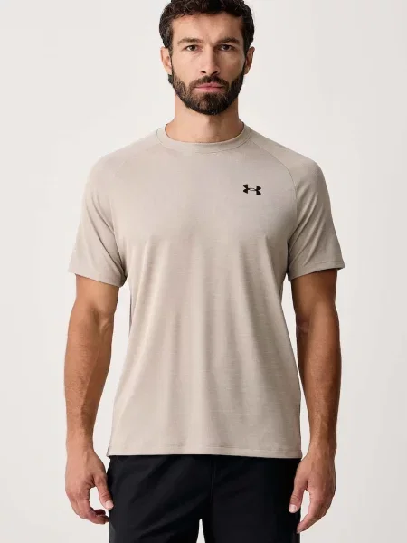 Under Armour tréningové tričko pánske Tech Textured béžová