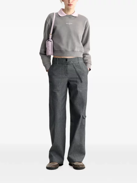 Decupat hanorac Maison Kitsune gri