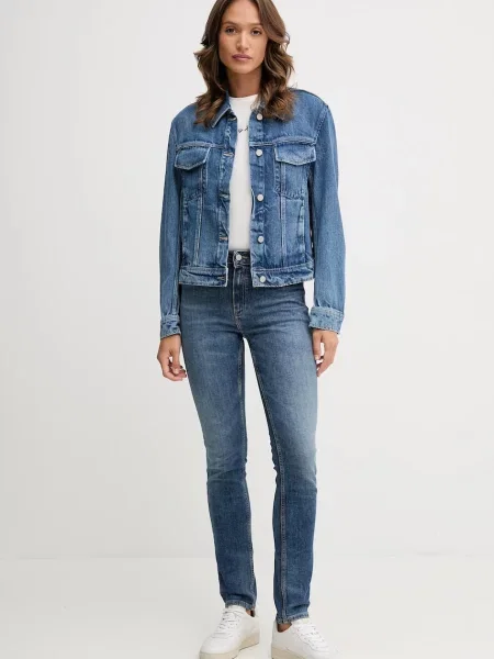 Tommy Hilfiger kurtka jeansowa przejściowa niebieski