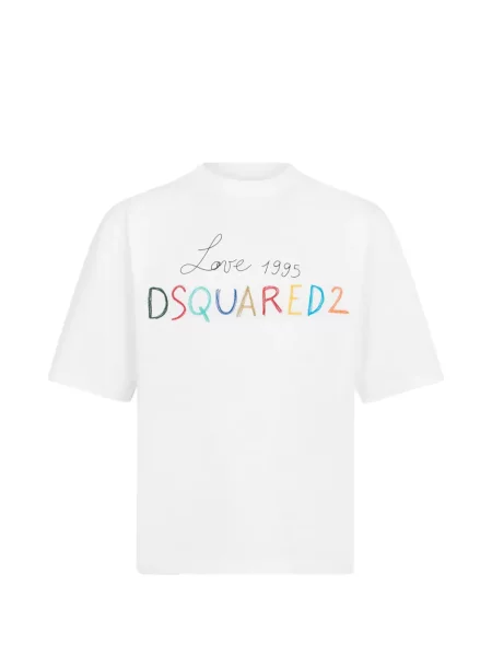 Hímzett póló Dsquared2 fehér