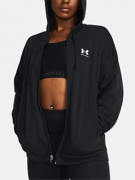 Mikina Under Armour UA Rival Terry OS FZ Hooded čierna