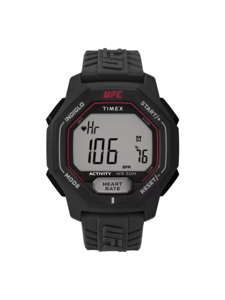 Lniany zegarek Timex czarny