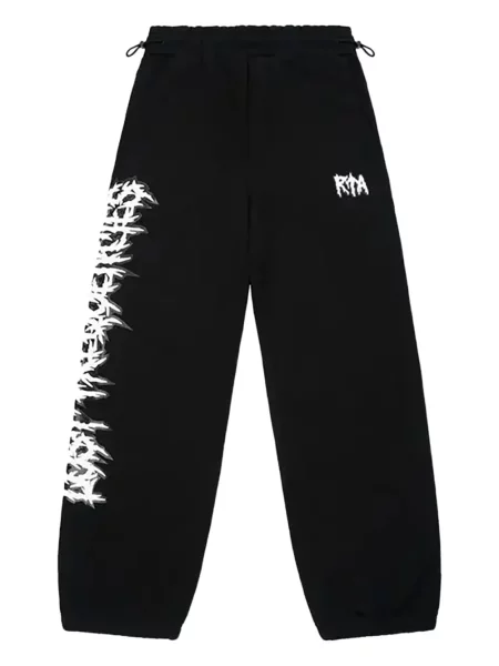 Pantaloni Rta cu imagine negru