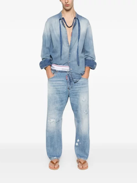 Lung cămașă de blugi Dsquared2 albastru