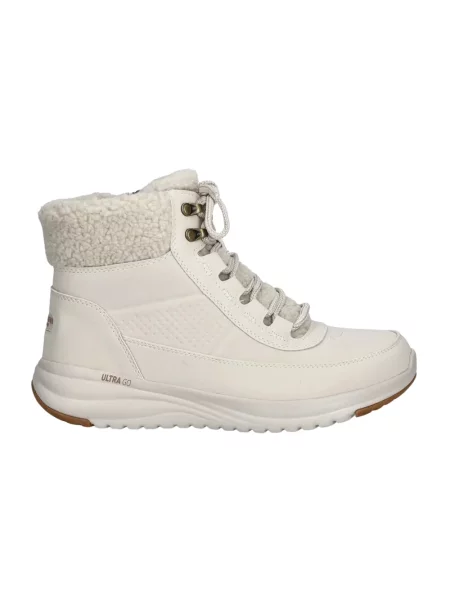 Botki Skechers zamszowe beżowe