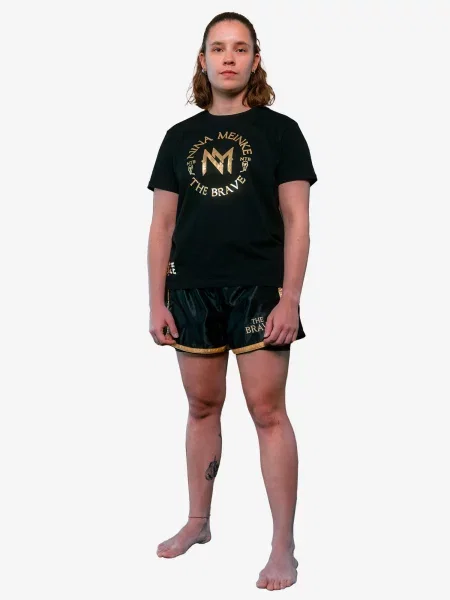 T-shirt z czesanej bawełny Benlee czarna
