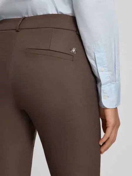 Spodnie do garnituru o kroju skinny fit z lamowanymi z tyłu model ‘Abbey’ Mos Mosh