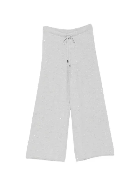 Pantaloni Antonelli cu paiete cu cordon gri