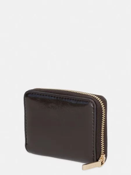 Portofel Calvin Klein Foil Glossy Square Zip Around maro