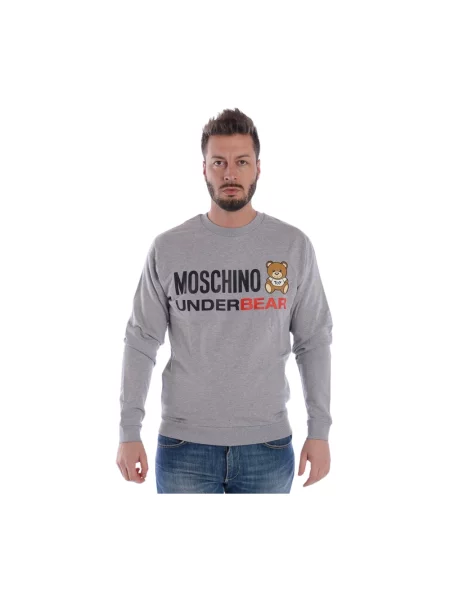 Bluza z kapturem Moschino z kapturem szara