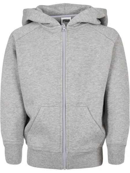 Hanorac cu fermoar copii Urban Classics gri