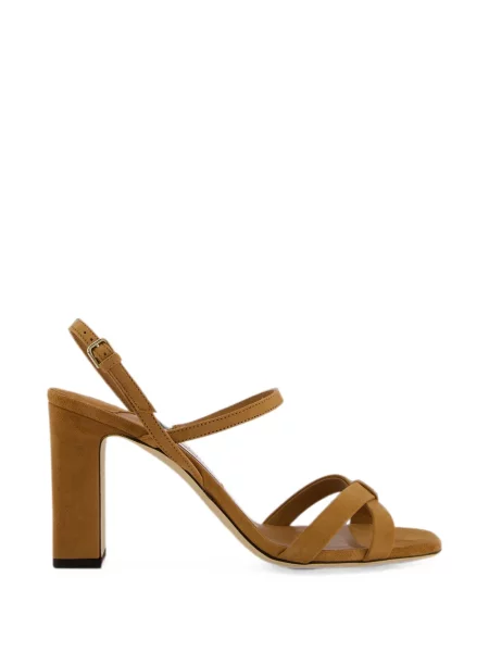 Sandale Jimmy Choo cu toc bloc maro