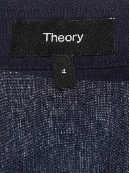 Rochie tip cămașă Theory cu volane albastru