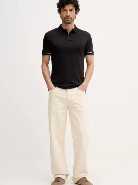 Polo tričko Tommy Hilfiger čierna