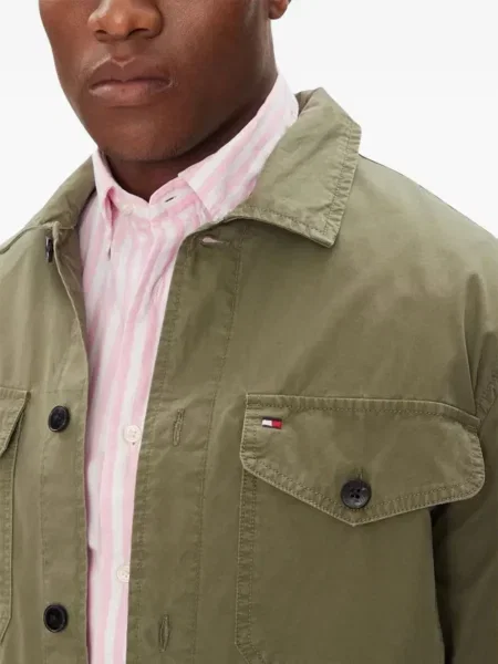 Geacă Tommy Hilfiger cu autograf verde