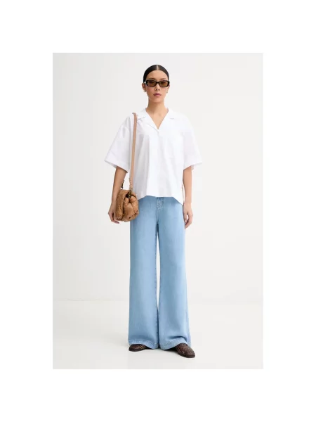 MUNTHE jeansy wide leg OBEY niebieskie