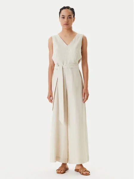 United Colors Of Benetton Salopetă Wide Leg bej