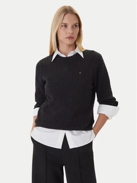 TOMMY HILFIGER Pulover negru