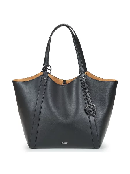 Shopper kabelka Lauren Ralph Lauren čierna