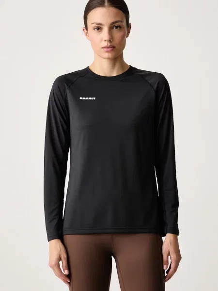 Tricou cu mânecă lungă Mammut negru