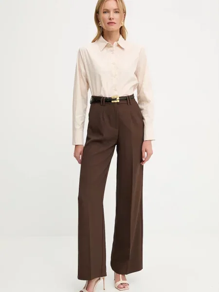 Сорочка Answear.LAB regular класичний комір бежевий