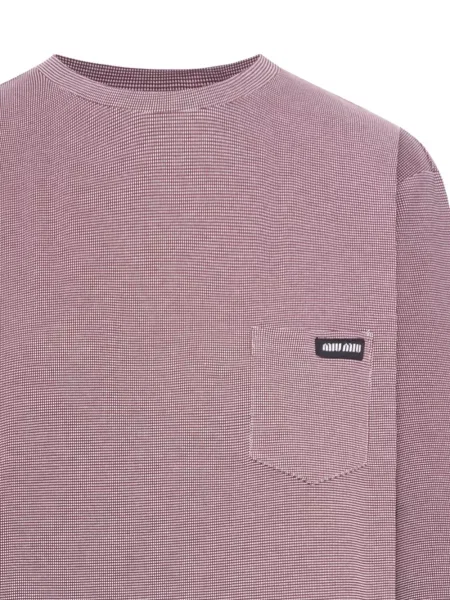 Tricou Miu Miu din jerseu roz