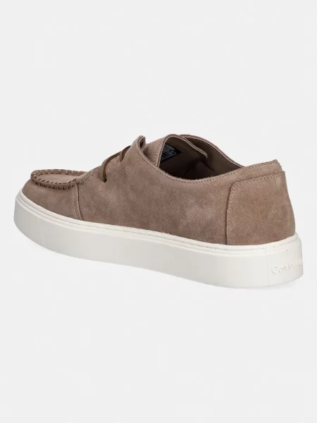 Velúr félcipo Calvin Klein bézs