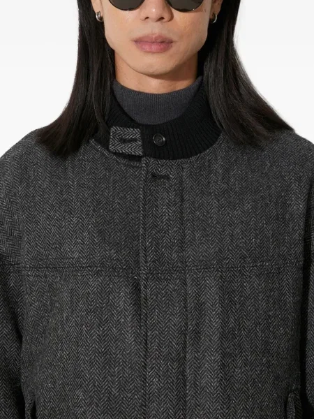 Geacă bomber Baracuta cu model herringbone gri