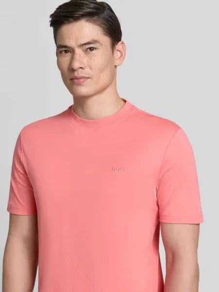 T-shirt z czystej bawełny o kroju regular fit model TE_INTERLOCK' Boss Orange