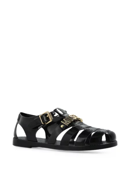 Sandale Moschino cu autograf negru