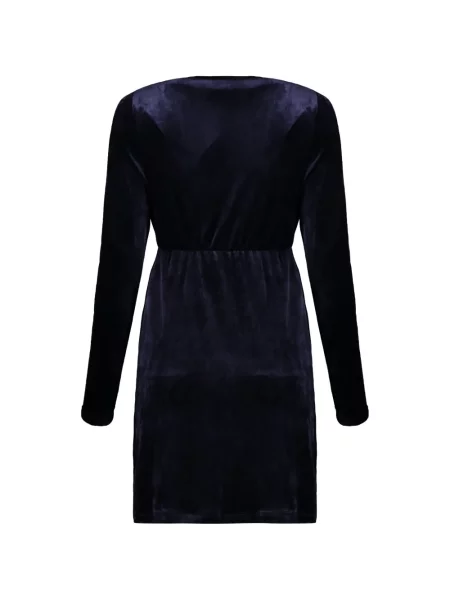 Lung rochie mini Alberta Ferretti cu decolteu în V albastru