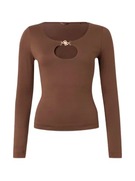 GUESS Tricou CAMRYN ciocolatiu maro