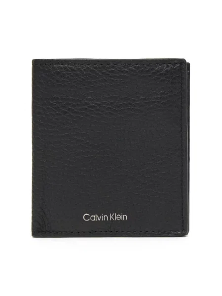 Usnjena denarnica Calvin Klein črna